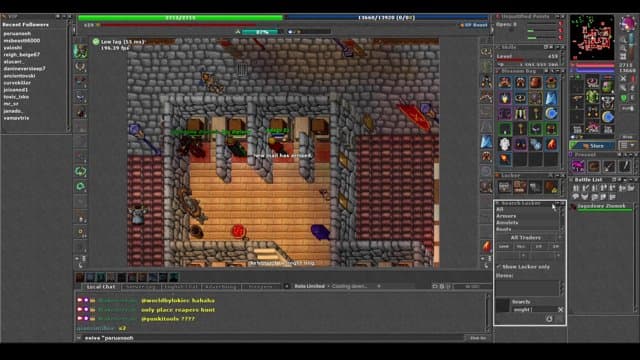 Tibia | Peloria + Antica | Sleepers login - Reapers logout